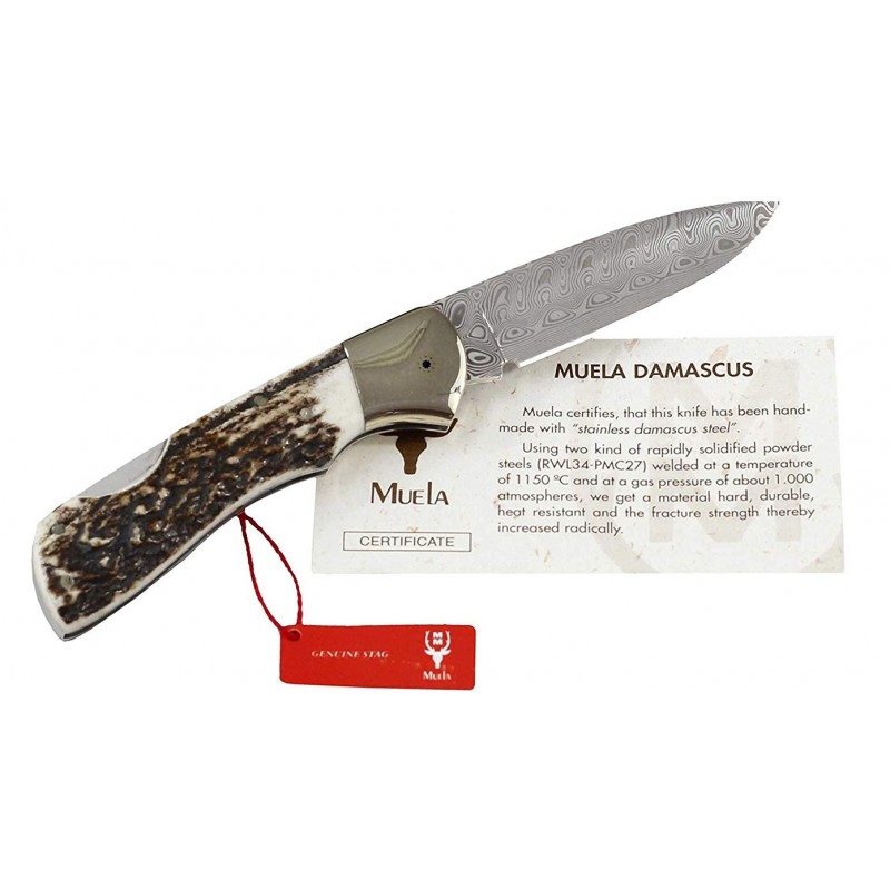 Muela Bx-8A Falte aus Damaststahl (Sammelmesser).
