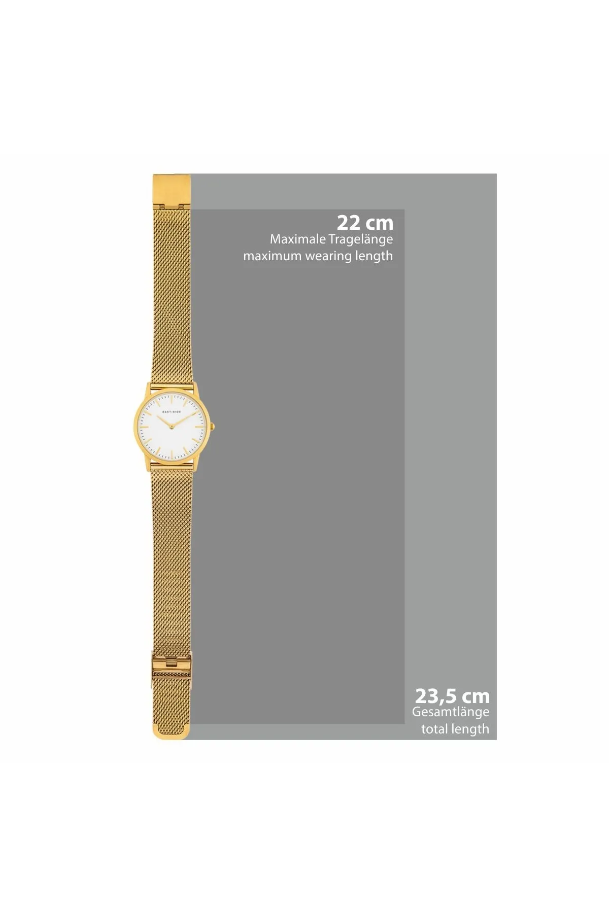 eastside  Quarzuhr Damen Quarzuhr gelbgold Edelstahl gelbgold