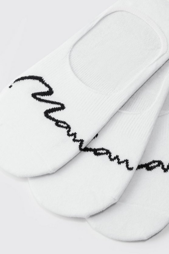 3er-Pack unsichtbare Man Signature Socken