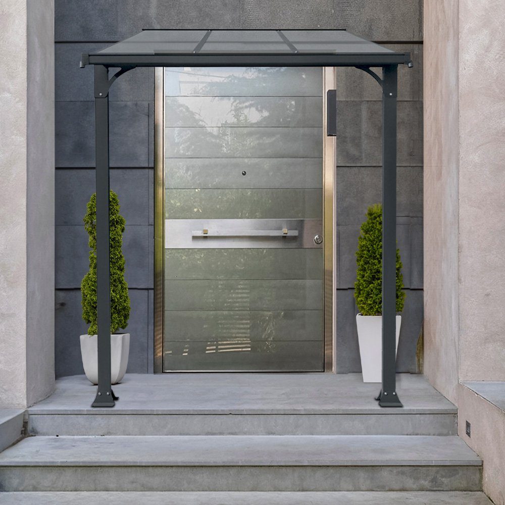HOME DELUXE Vordach CUBIS - aus Aluminium (Komplettset), Überdachung für den Eingangsbereich, Haustür