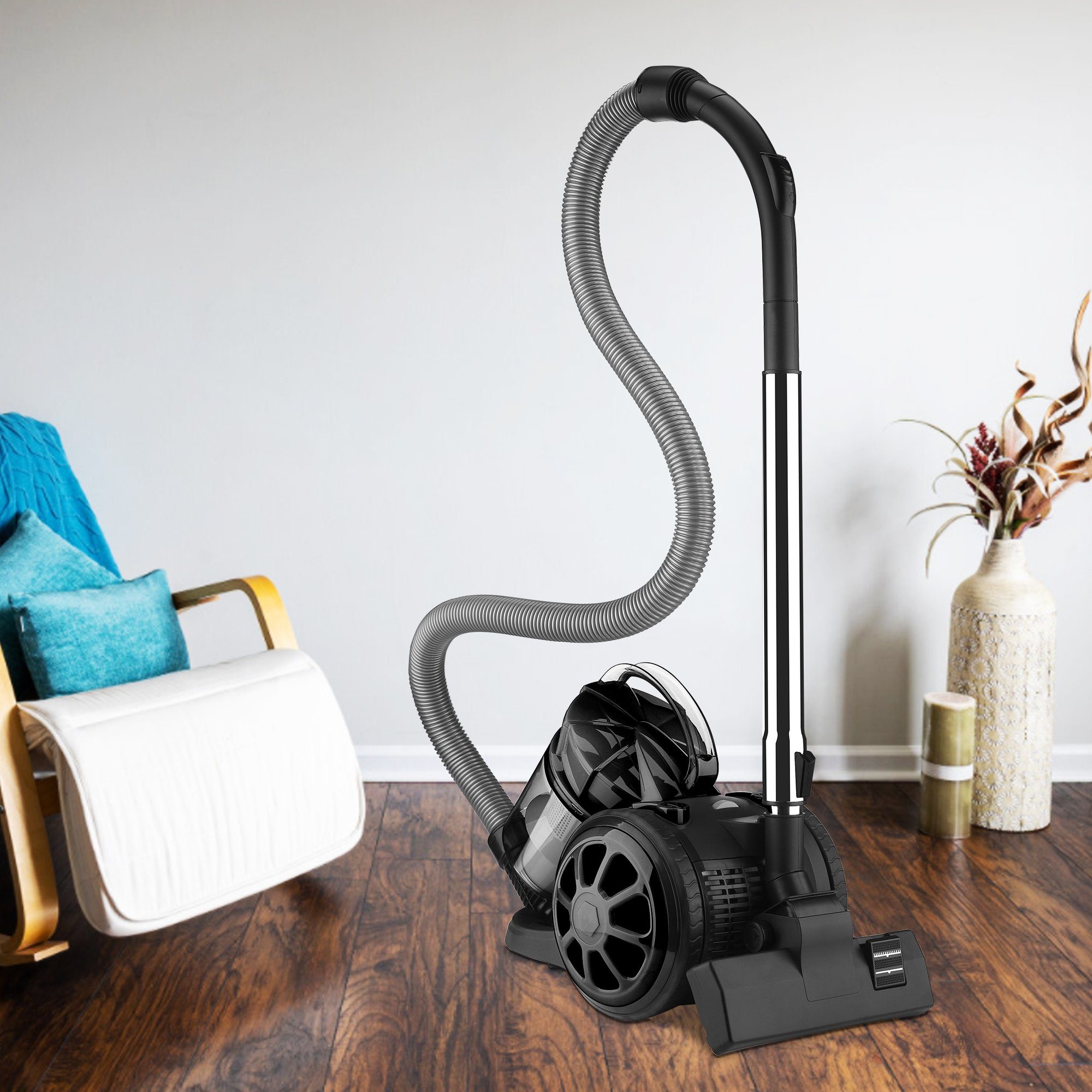 Tisoutec Bodenstaubsauger beutelloser Staubsauger,leichter 1600W Staubsauger, Bodenstaubsauger, 1600,00 W, beutelloser Staubsauger,leichter 1600W Staubsauger, Bodenstaubsauger, HEPA Filter, Bodenstaubsauger,Bodendüse für Parkett,Teppich,Fliesen,Hygie
