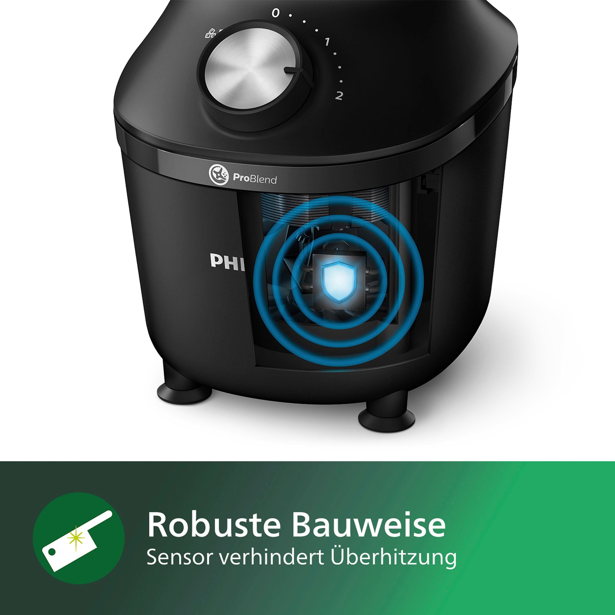 Philips Standmixer Series 3000 HR2291/41, 600 W