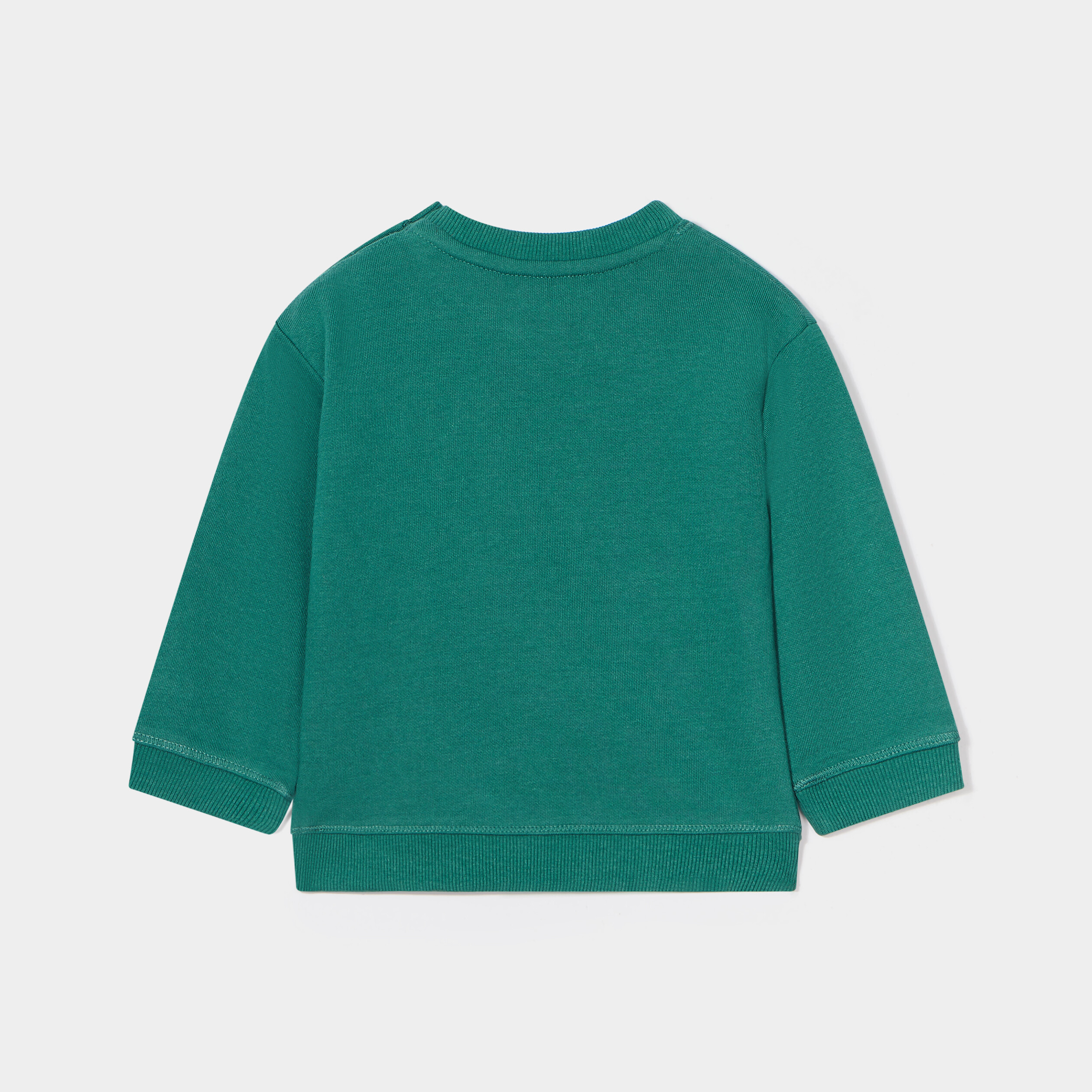Sweat épaule boutonnée Creeks vert émeraude bébé garçon | La Halle