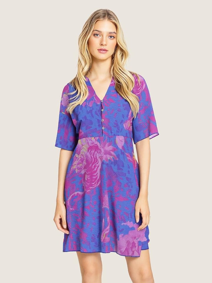 miss goodlife Kleid in Blau/ Pink günstig kaufen