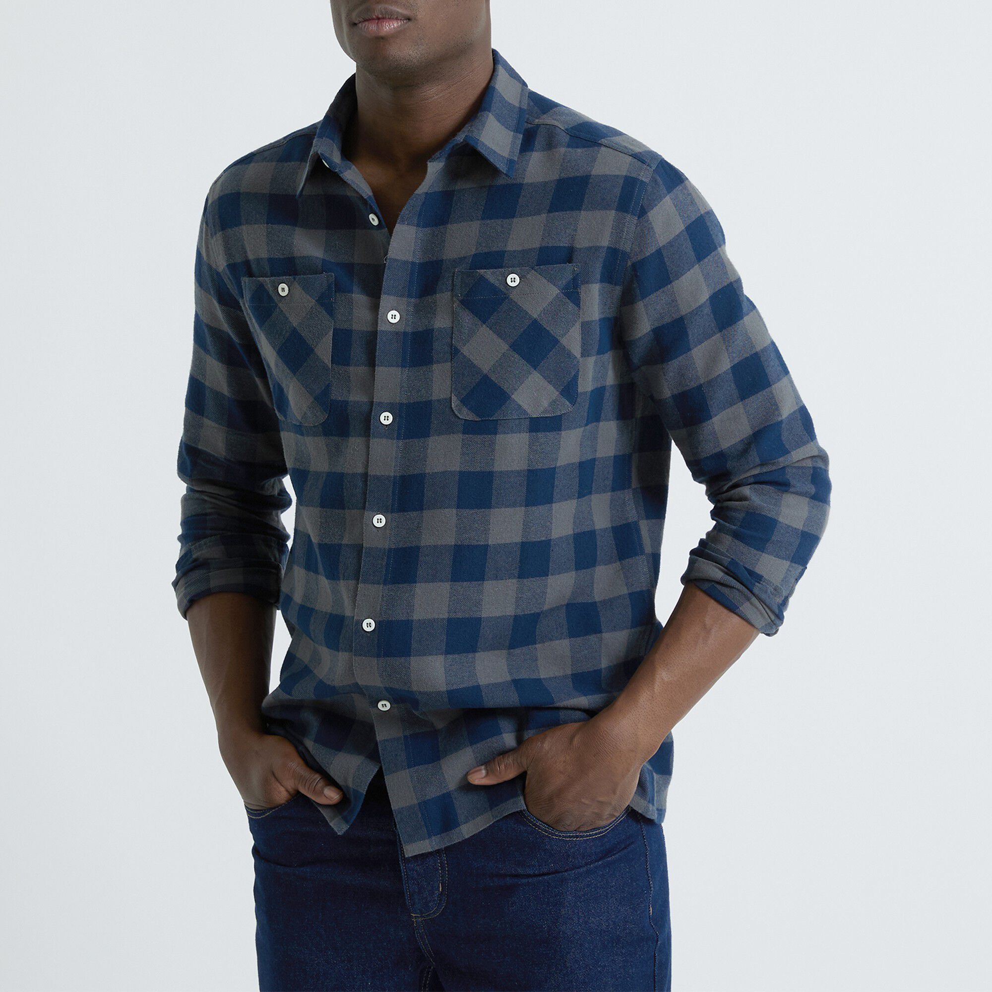Chemise carreaux écossais flanelle