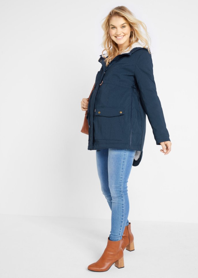 Umstandsjacke / Tragejacke mit Teddyfutter