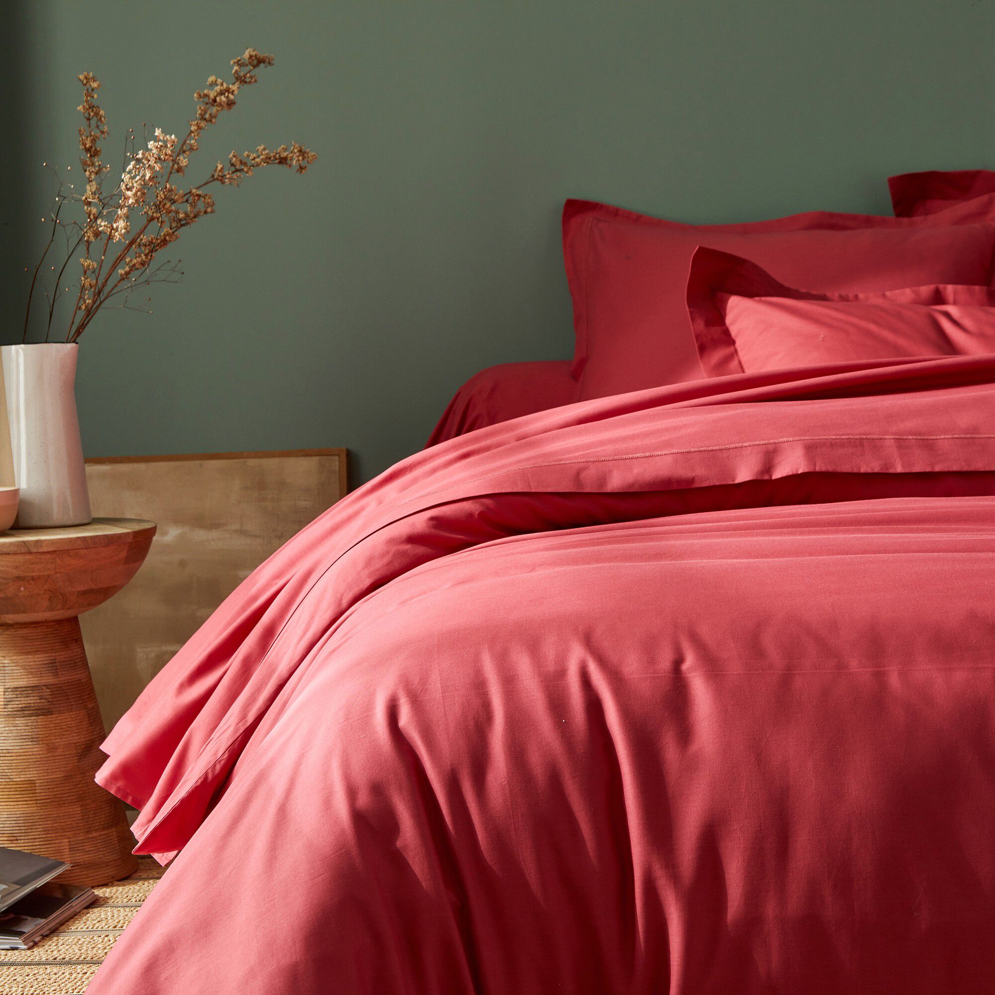 Linge de lit uni coton