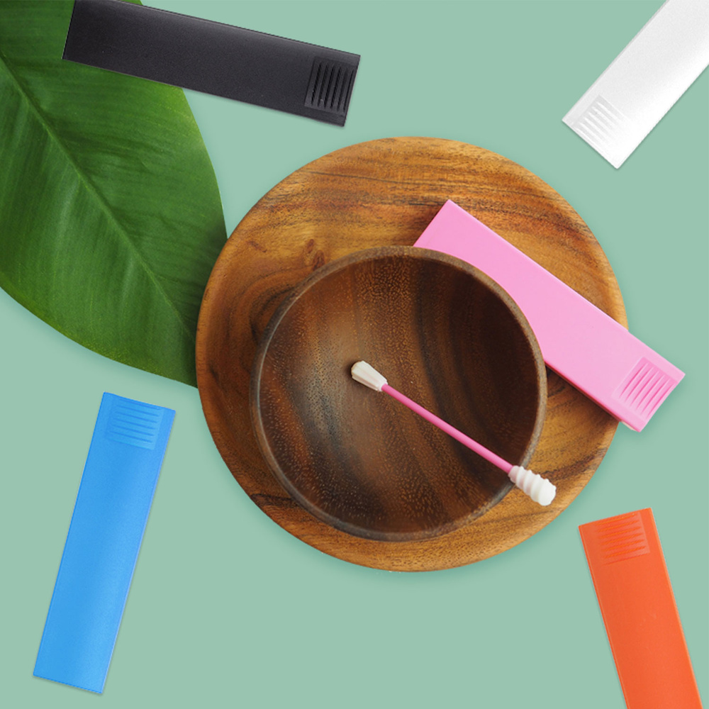 feel natural Coton tige en silicone Noir Coton tige en silicone