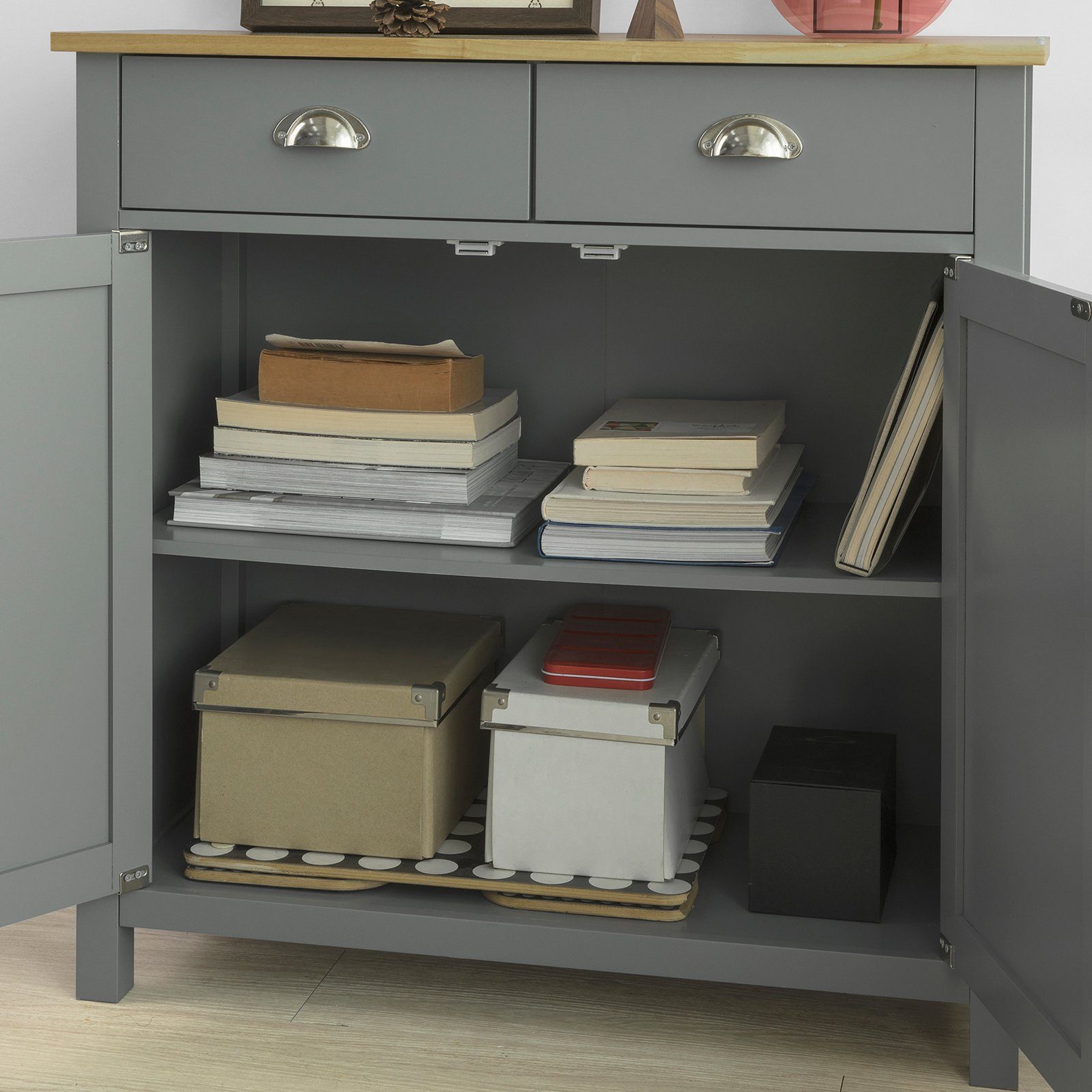 SoBuy Sideboard FSB25, Kommode Küchenschrank Flurschrank