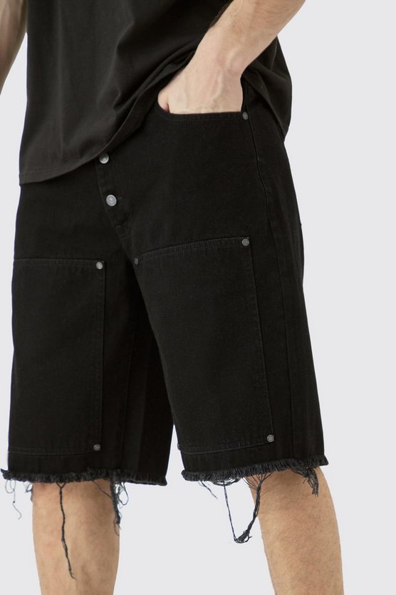 Tall lockere Twill Cargo-Shorts