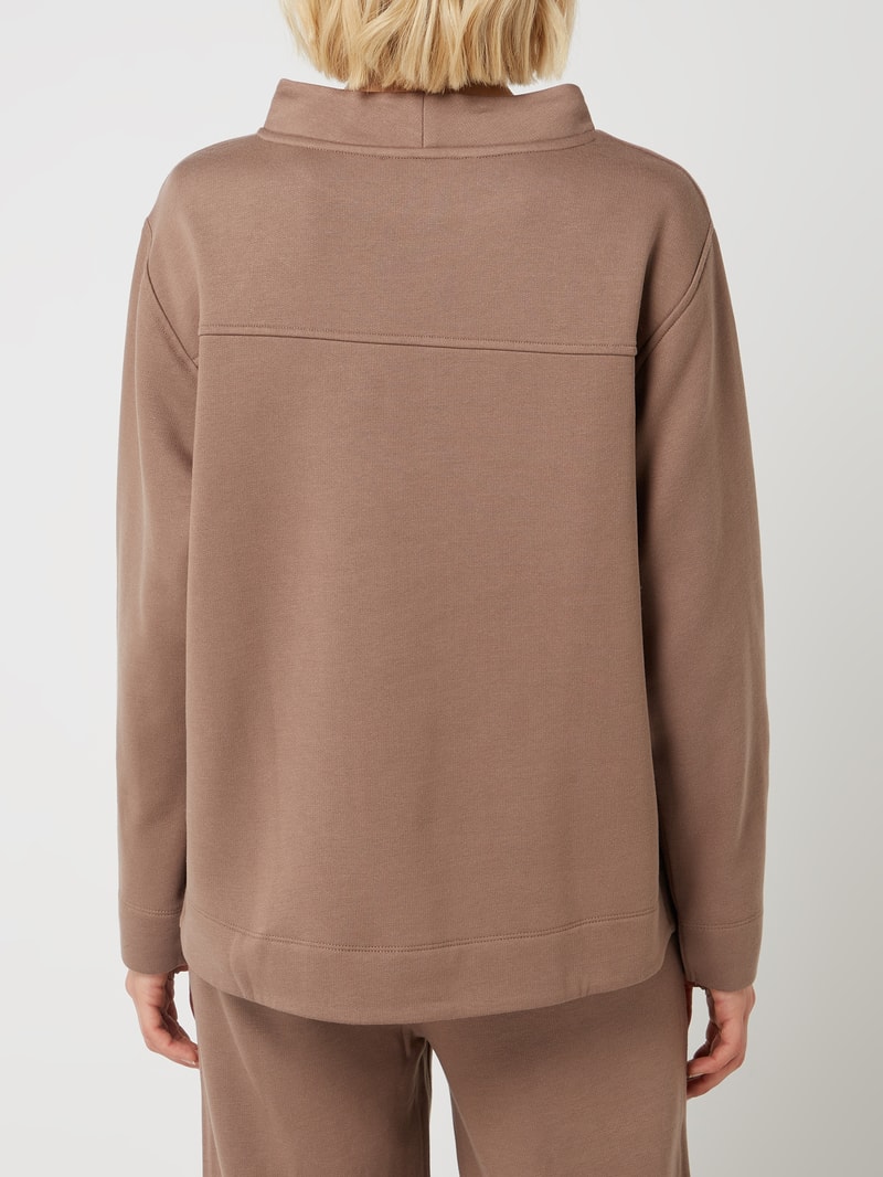 Oversized Sweatshirt mit aufgesetzten Taschen in taupe