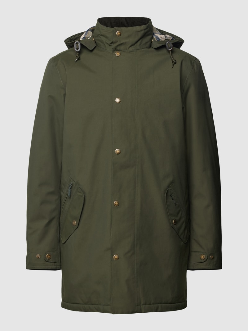 Jacke mit Pattentaschen Modell 'MAC' in olivgrün