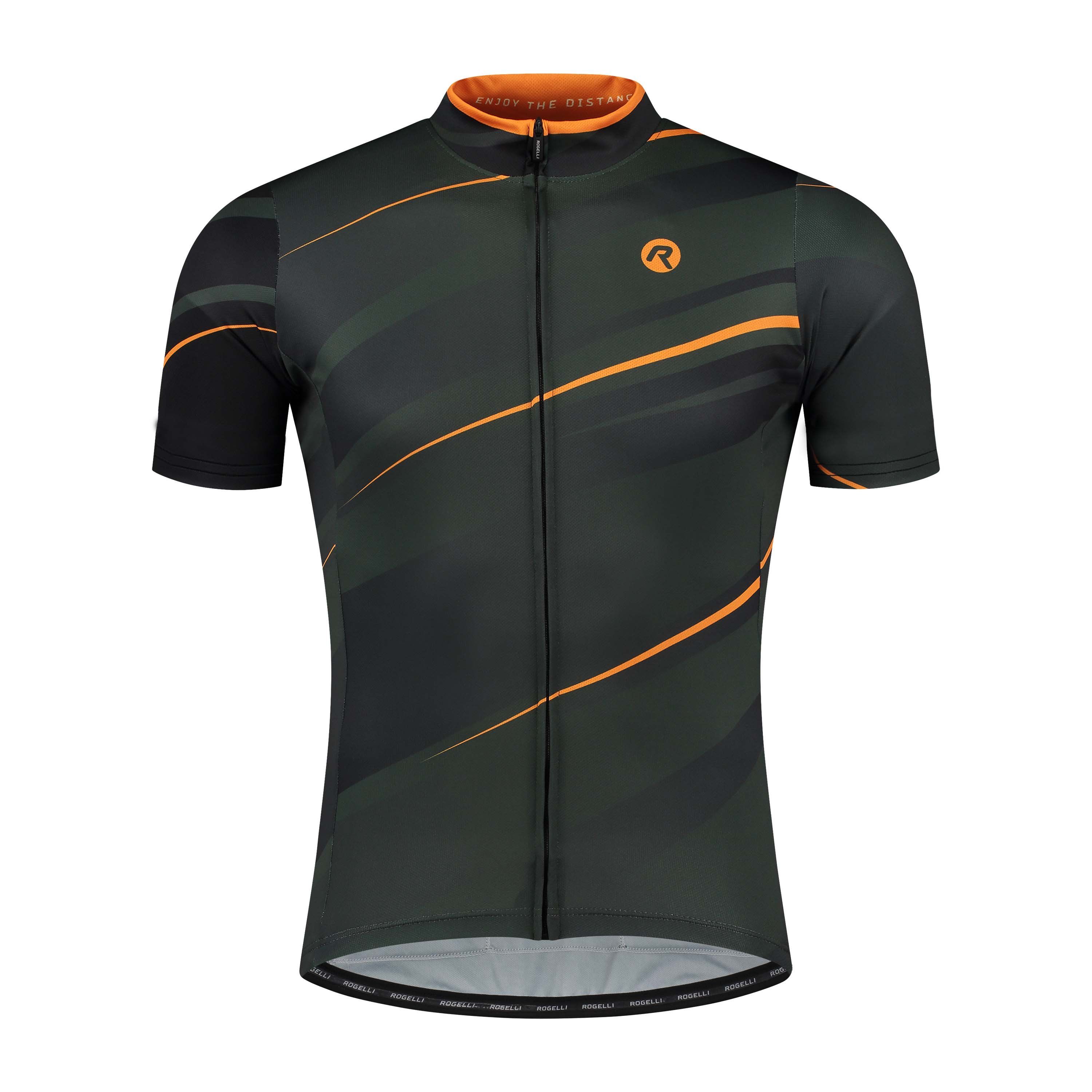 Rogelli Buzz Grün/Orange Herren Radtrikot Kurzarm