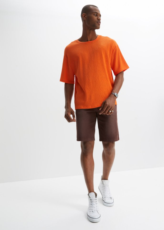 Nachhaltiges T-Shirt aus Strukturware, Loose Fit