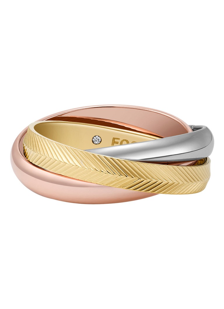 Inel placat cu aur Fossil Harlow JF04807998