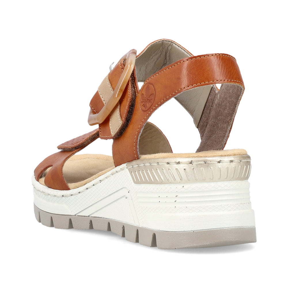 Rieker Damen Keilsandaletten kastanienbraun
