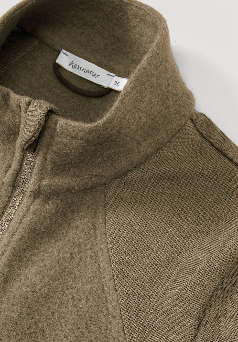 Leichte Wollfleece-Jacke aus reiner Bio-Merinowolle