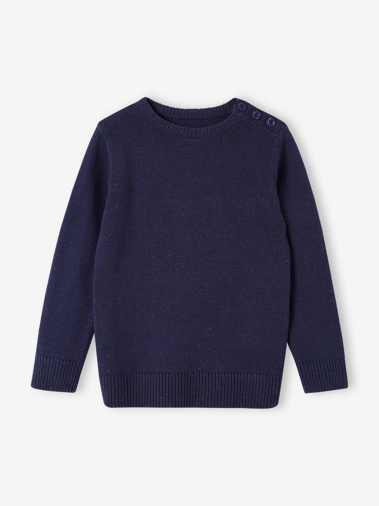 Pull maille moulinée garçon sable
