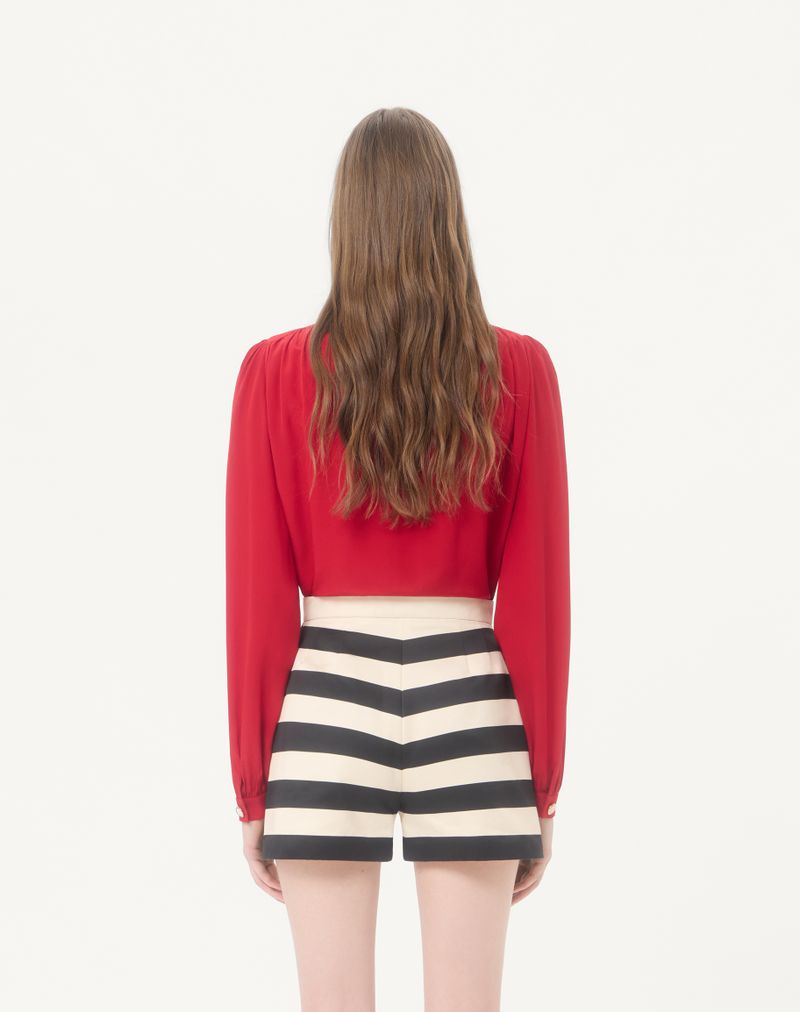 Camisa de crepe de chine