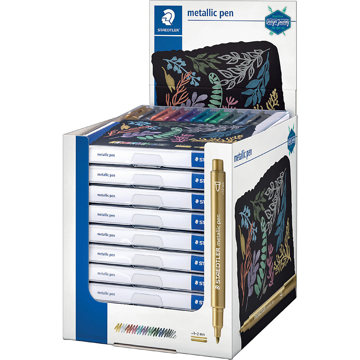 Design Journey metallic pen, 10 Farben