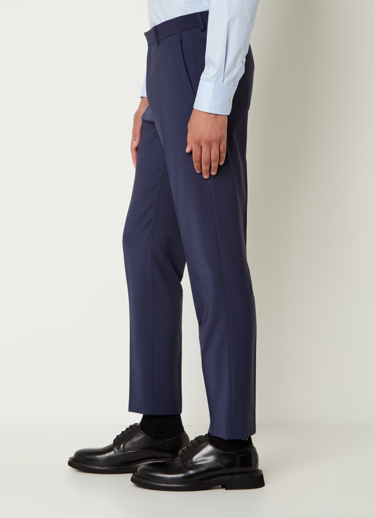 Strellson Madden slim fit pants in wool blend with stitching pockets