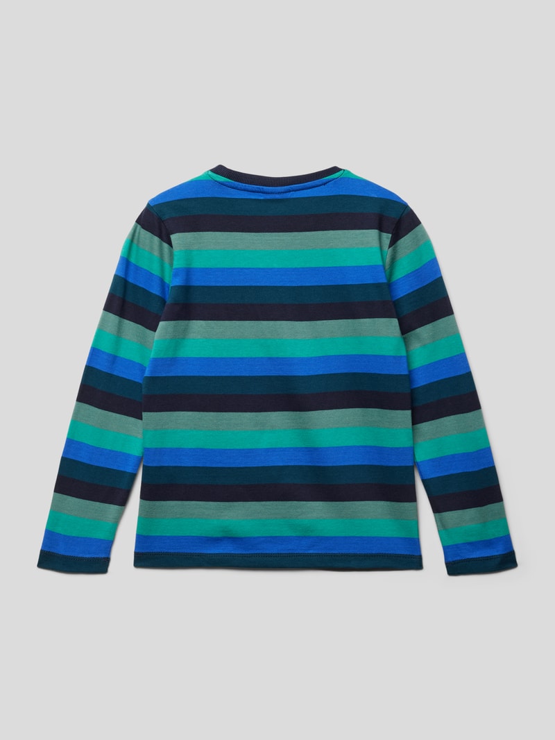 Longsleeve mit Streifenmuster in marineblau