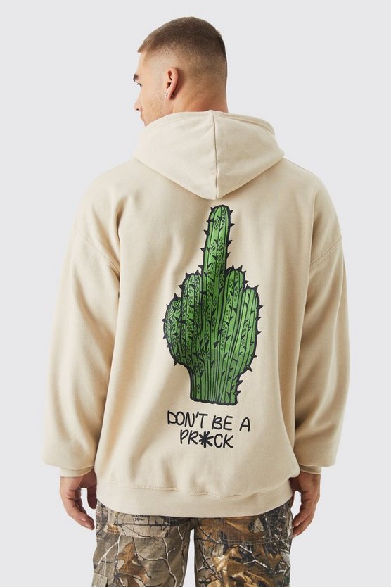 Oversize Hoodie mit Don‘t Be A Prick Print