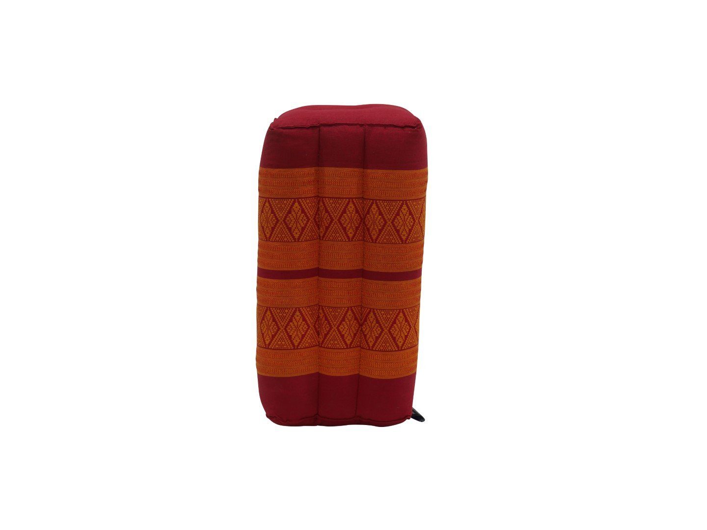 my Hamam Yogakissen Yoga-Meditationskissen, Thaimassage Kissen, unterstützend, rot-orange mit orientalischem Muster