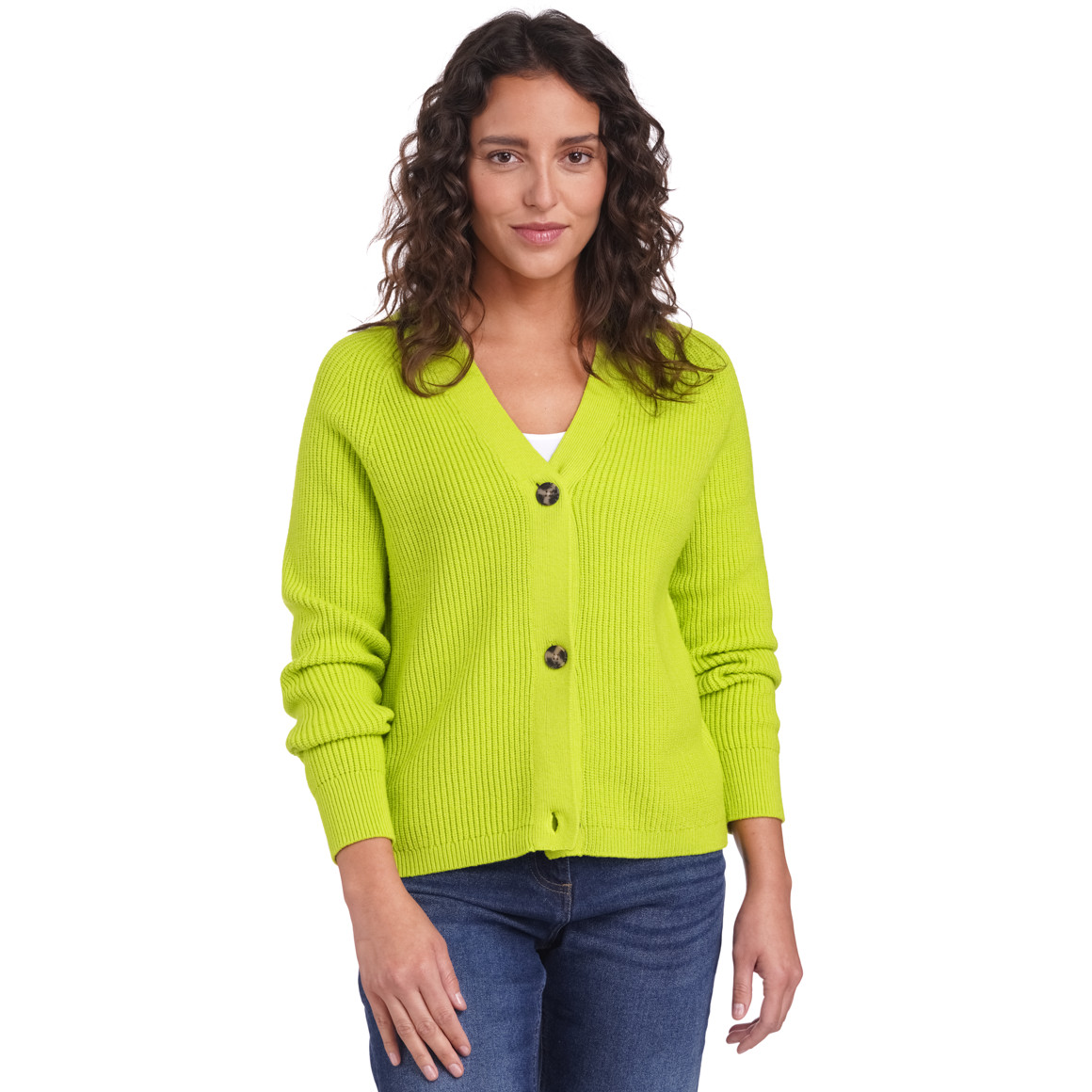 Damen Strickjacke mit V-Ausschnitt
