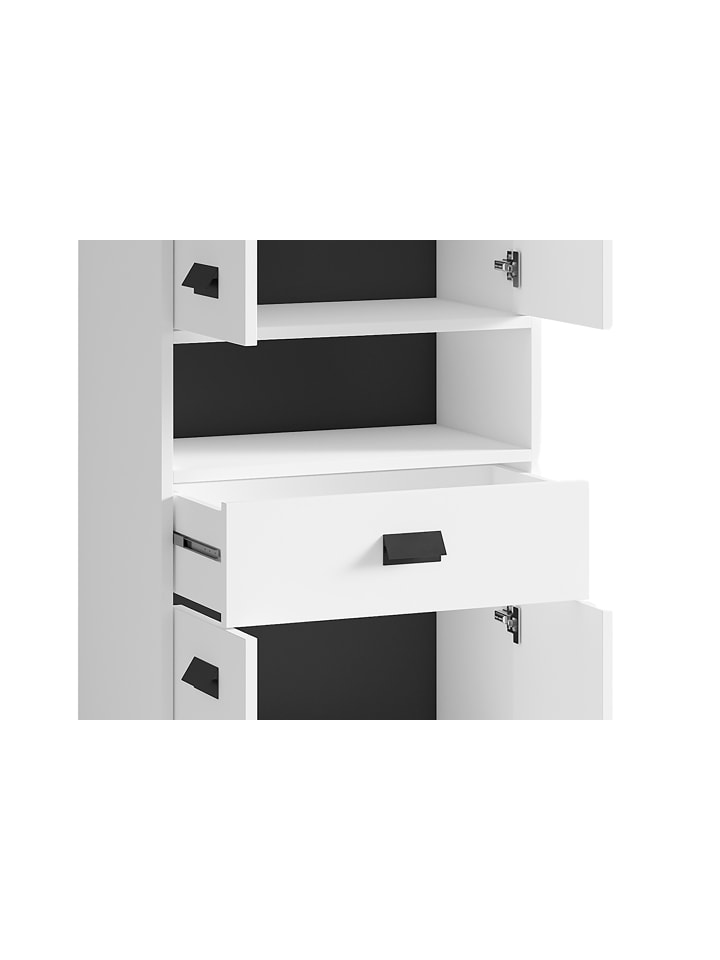 byLiving Hochschrank Wellness in Weiß - (B) 54 x (H) 193 x (T) 31 cm günstig kaufen onesize