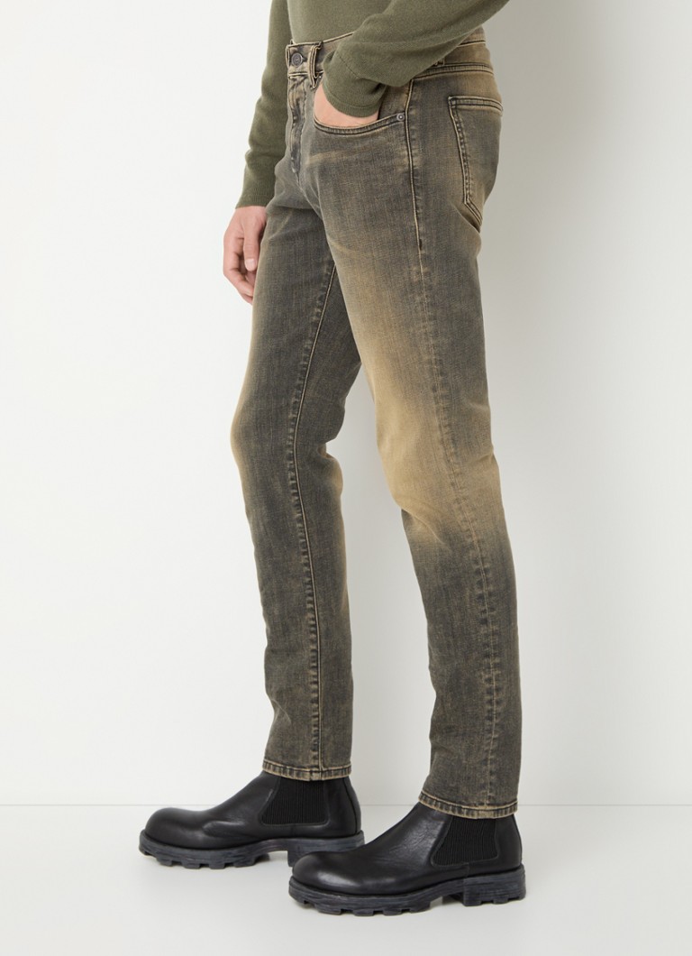 Jeansy Diesel D-strukt slim fit 2019 z kolorowym przetarciem
