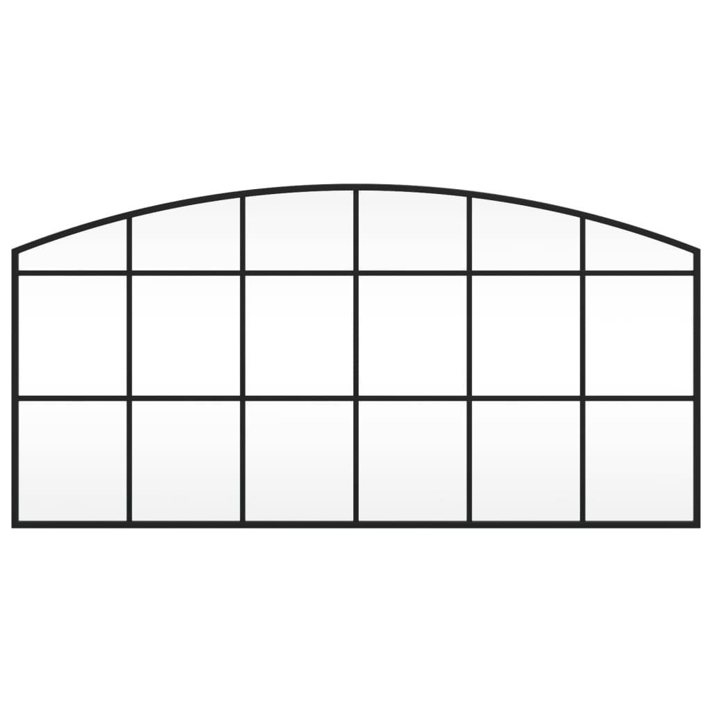 vidaXL Spiegel Wandspiegel Schwarz 100x50 cm Gewölbt Eisen (1-St)