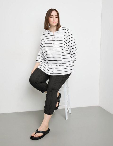 3/4 Arm Bluse aus Baumwoll-Voile