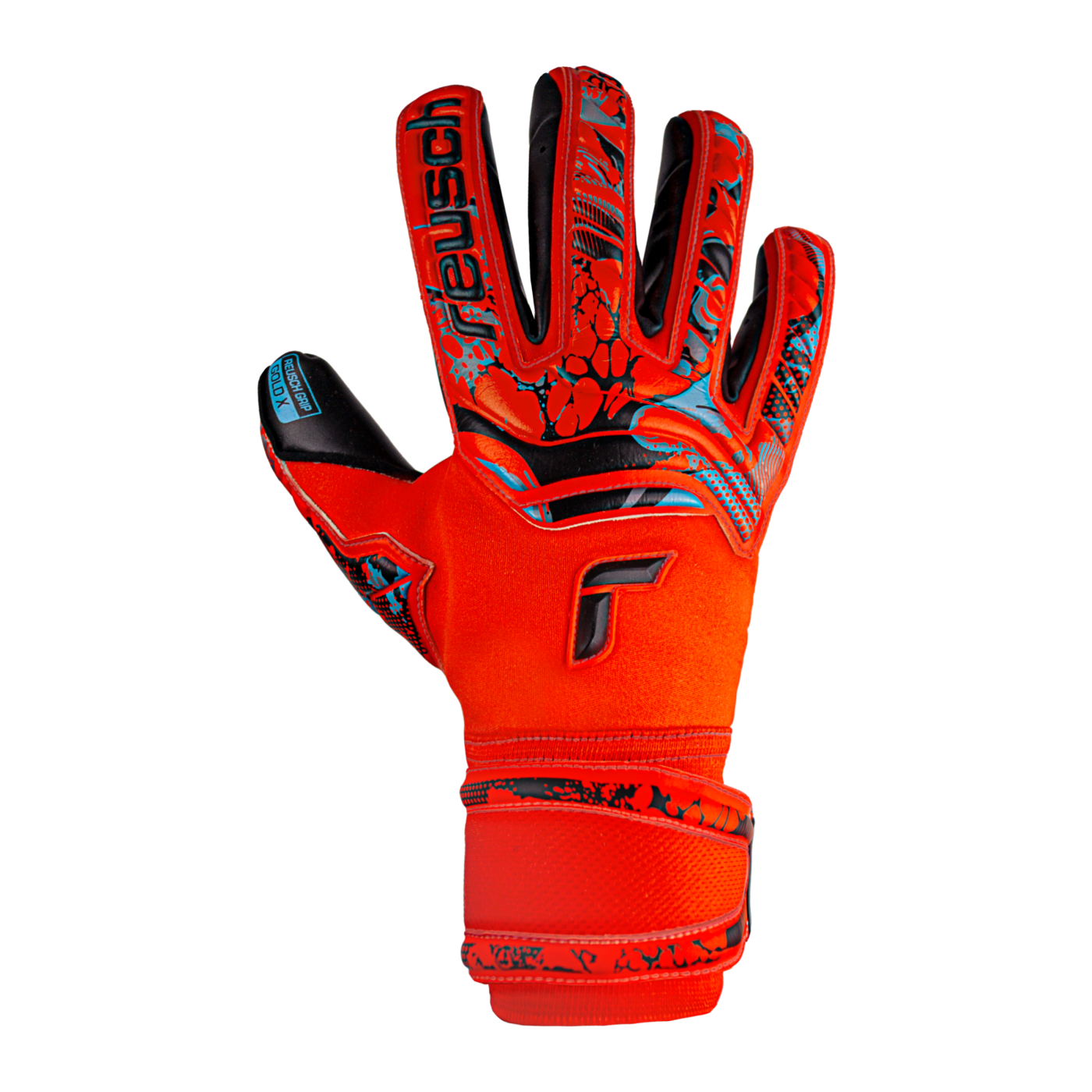 Reusch Attrakt Gold X 2023 TW-Handschuhe Rot Blau Schwarz F3333