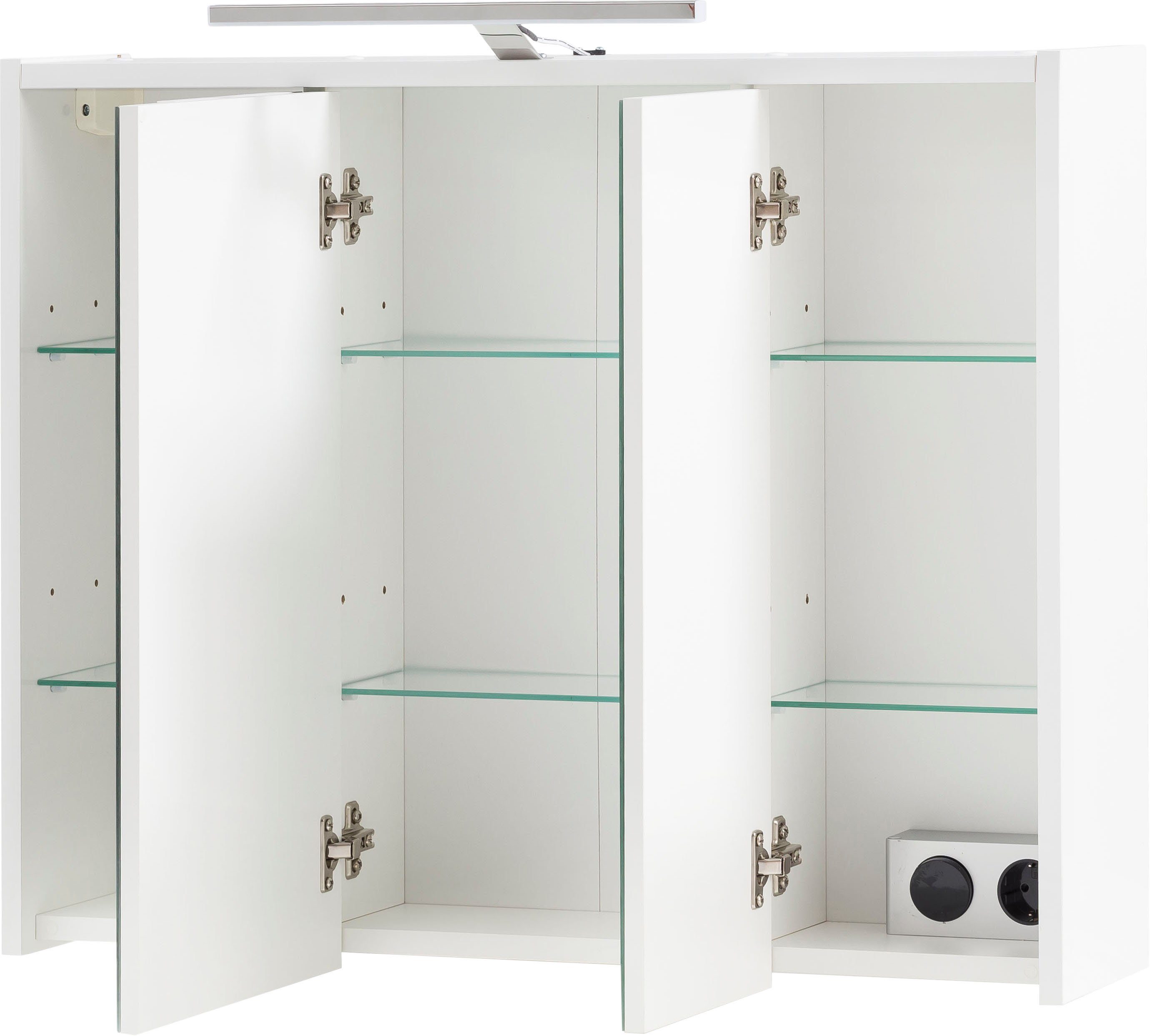 INOSIGN Spiegelschrank List Breite 74,5 cm Badschrank mit viel Stauraum