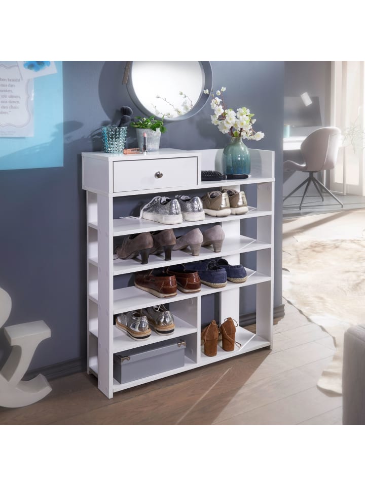 KADIMA DESIGN Schuhregal | Weiß, 75x92.5x24cm, 7 Fächer, Modern günstig kaufen onesize