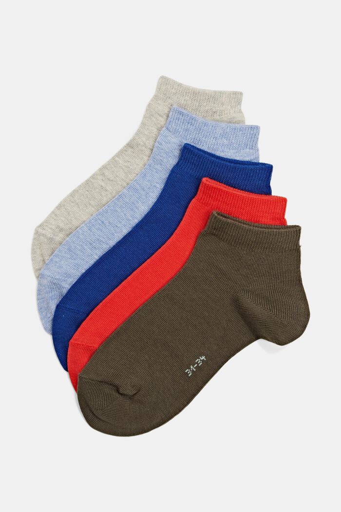 5er-Pack unifarbene Socken, Bio-Baumwoll-Mix