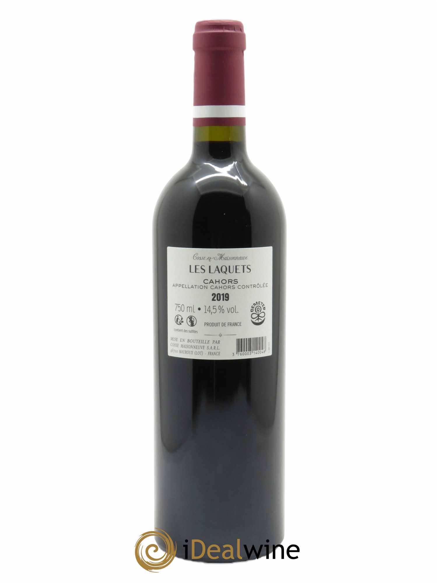 Cahors Les Laquets Cosse-Maisonneuve (Domaine)  2019 - Lot de 1 Bouteille