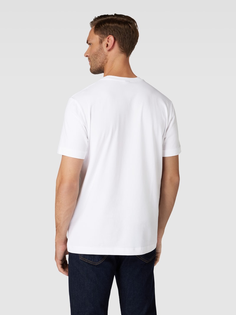 T-Shirt mit Label-Print Modell 'JERO' in weiß