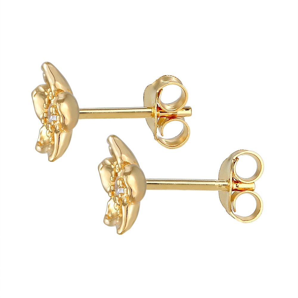 Elli Elli Boucles d'Oreilles Femmes Clous d'oreilles fleur avec zircon en argent sterl Boucles d'oreilles