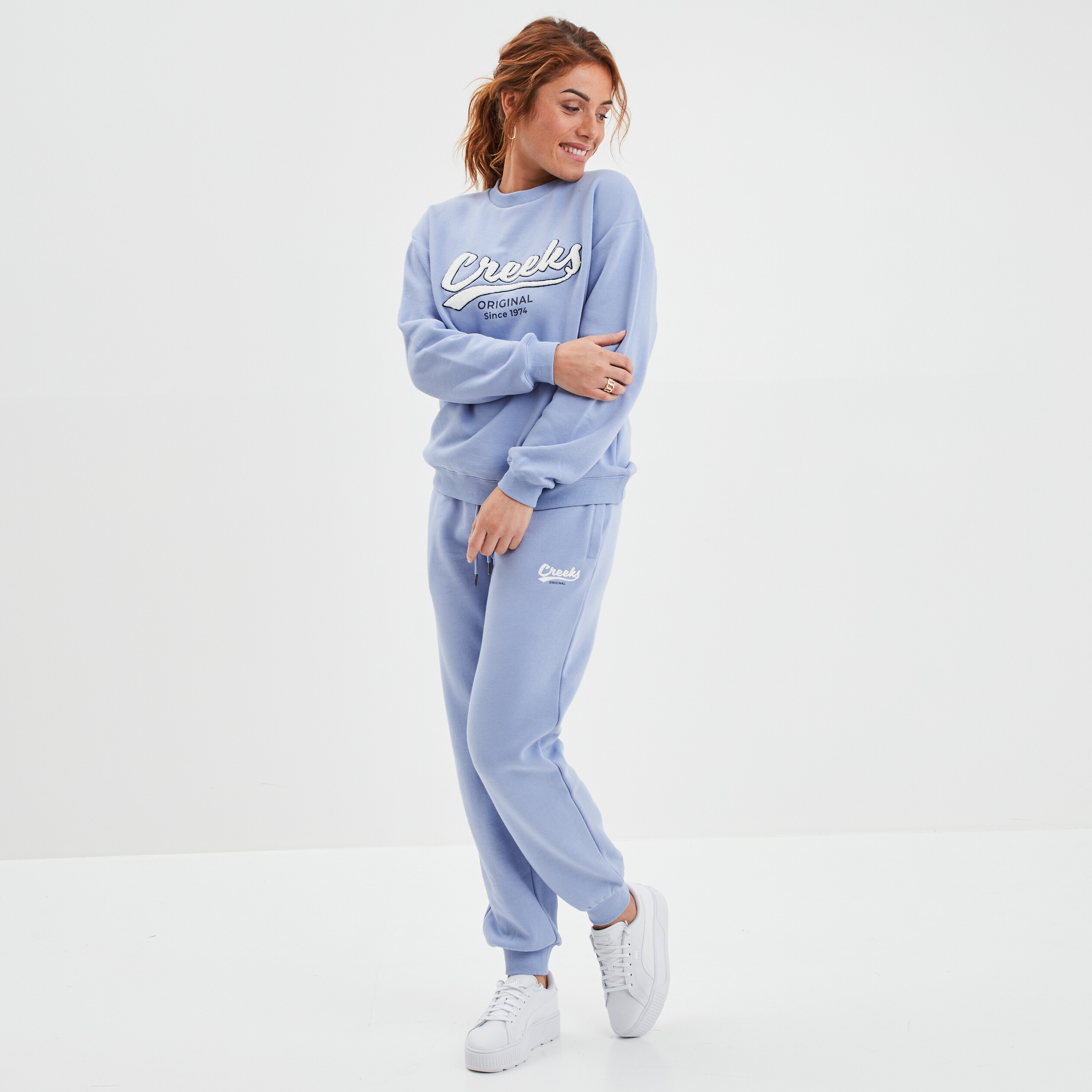 Pantalon jogging droit mauve femme | La Halle
