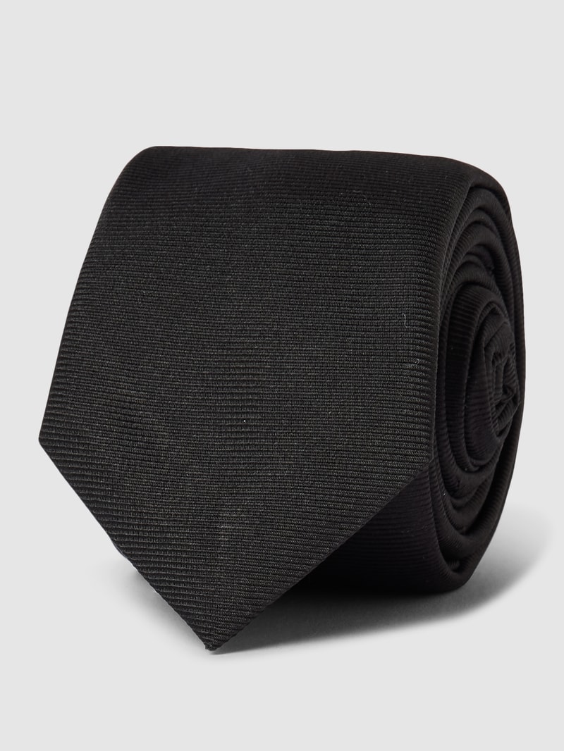 Seidenkrawatte mit Allover-Muster Modell 'Tie' (6 cm) in schwarz