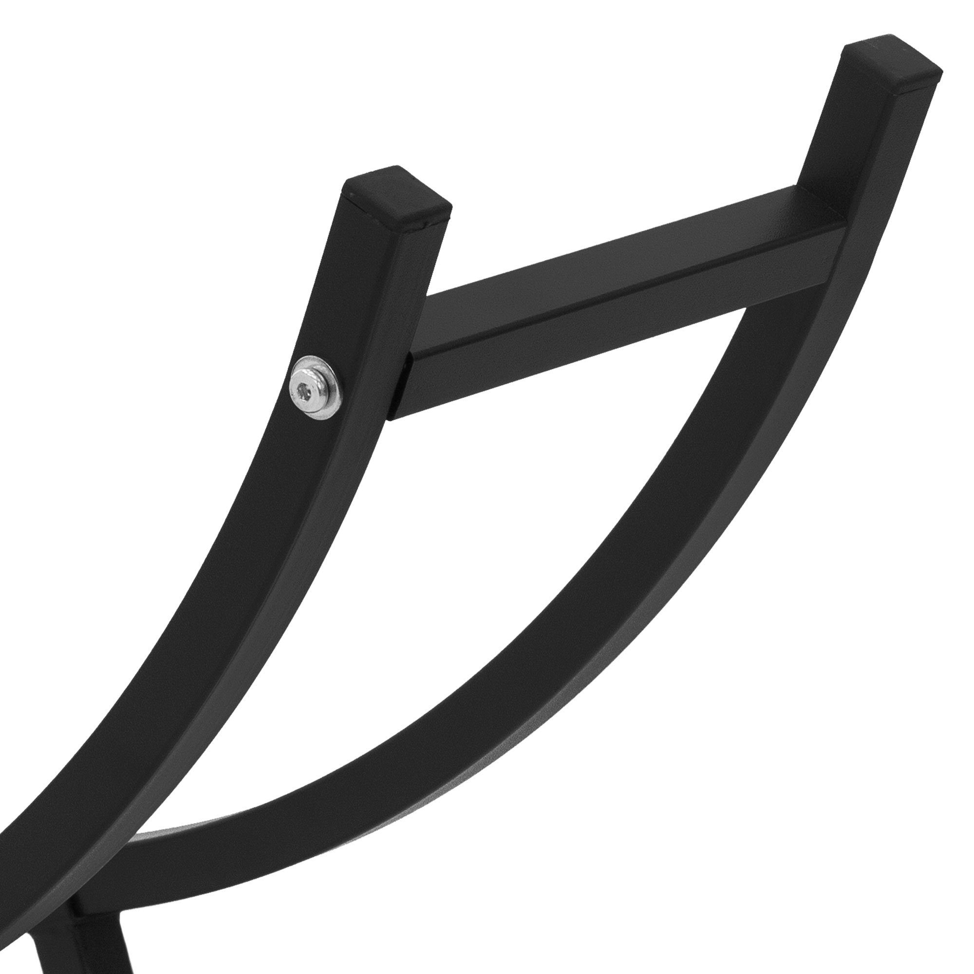 ML-DESIGN Kaminholzregal Brennholzregal Holzaufbewahrung Kaminholzständer Kaminholzhalter, BxTxH:21x94x55 cm, Schwarz 55x94x21cm rechteckig Metall Innen/Außen