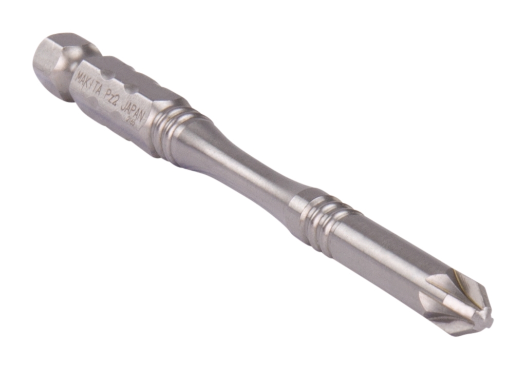 Makita Accessories B-56954 Biți de șurubelniță XT Impact Silver extra înguste PZ2 x 100 mm