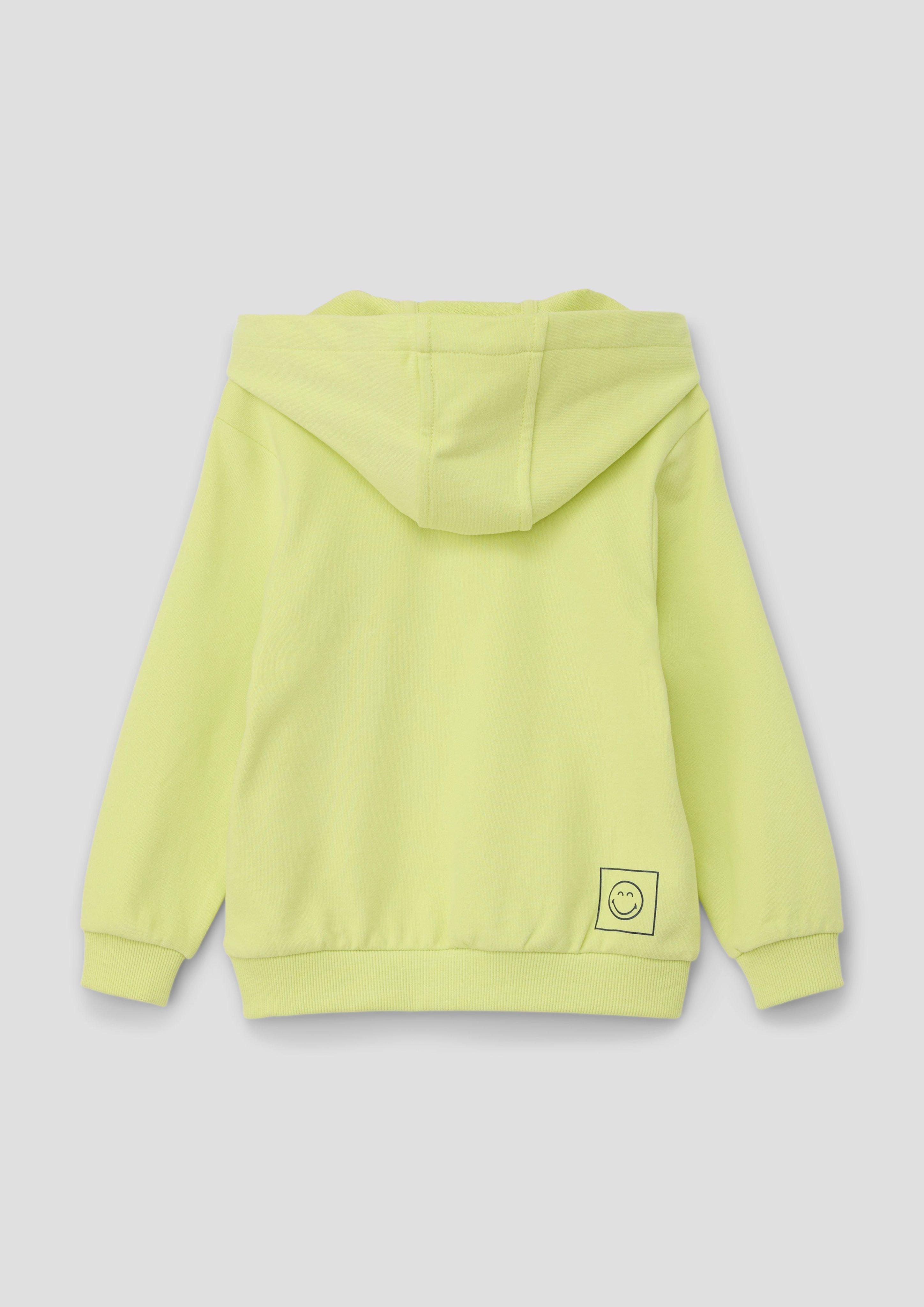 Smiley-Hoodie aus Baumwollmix  2143113-7017