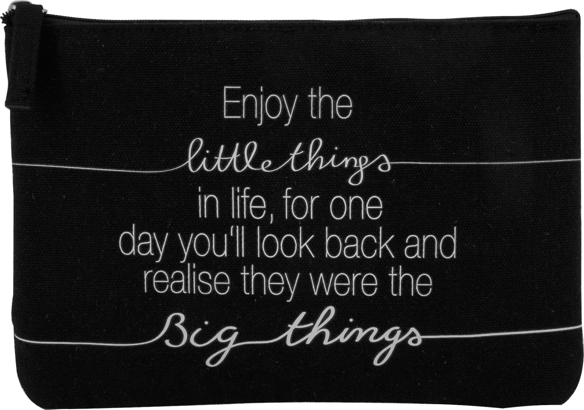 Kosmetiktasche \Enjoy the little things\ schwarz, 1 St