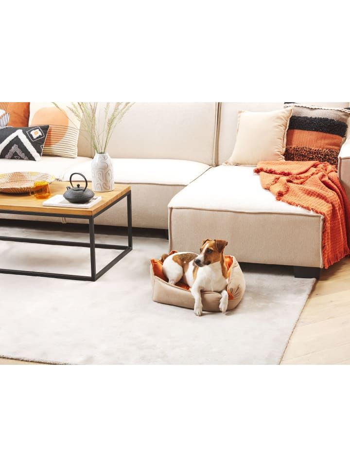 Beliani Tierbett IZMIR in Beige/Orange - (W) 50 x (H) 18 x (L) 35 cm günstig kaufen onesize