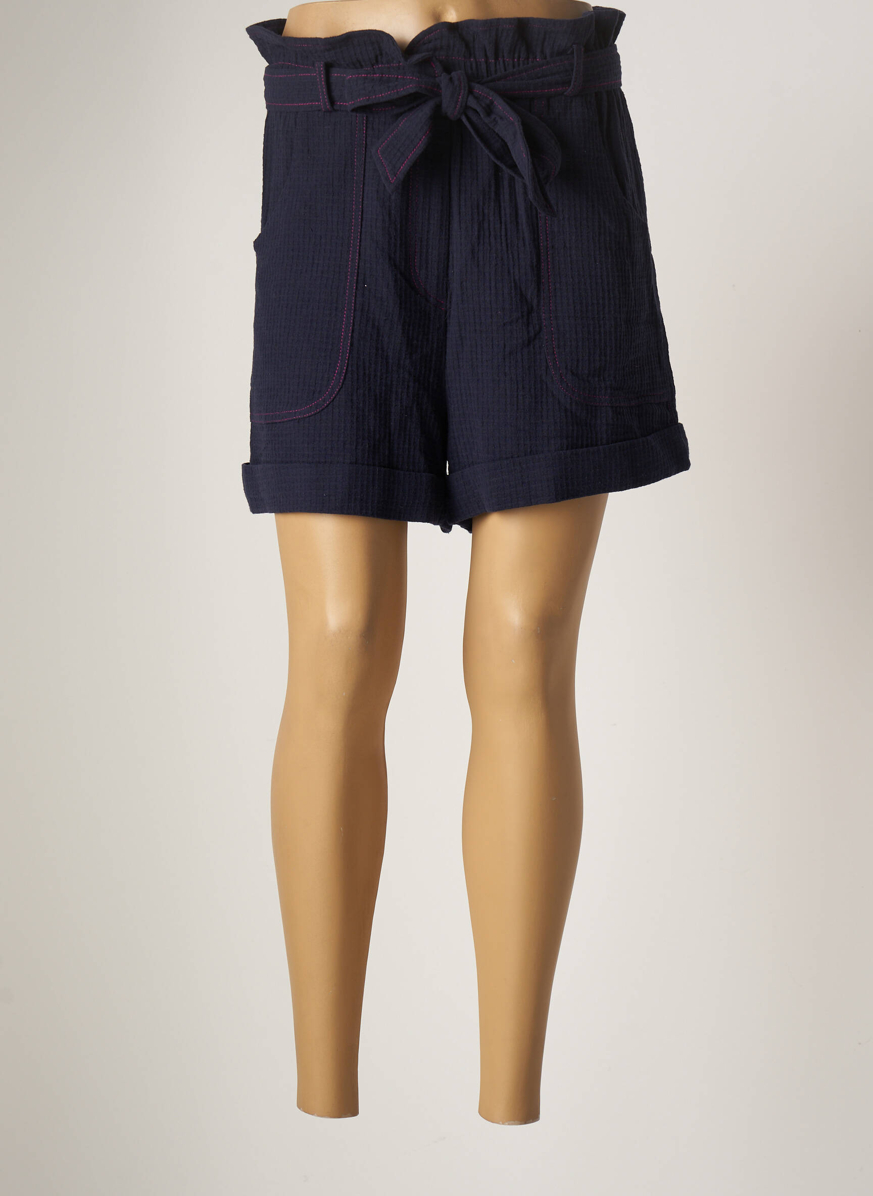 Frnch Bermudas Femme couleur bleu