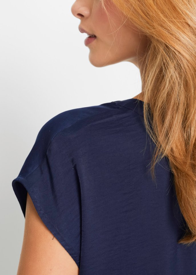 Satin-Bluse aus recyceltem Polyester