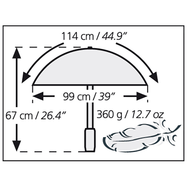 EuroSchirm - Swing Flashlite - Regenschirm